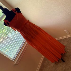 Orange Zara dress